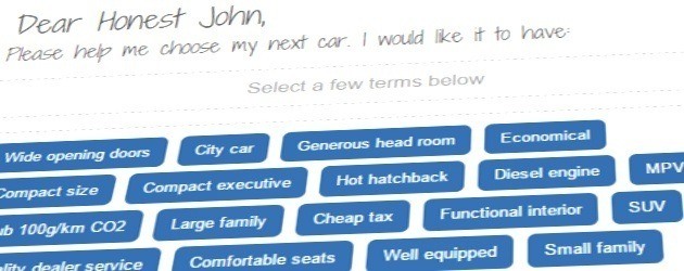Let the Honest John Chooser pick your next car...